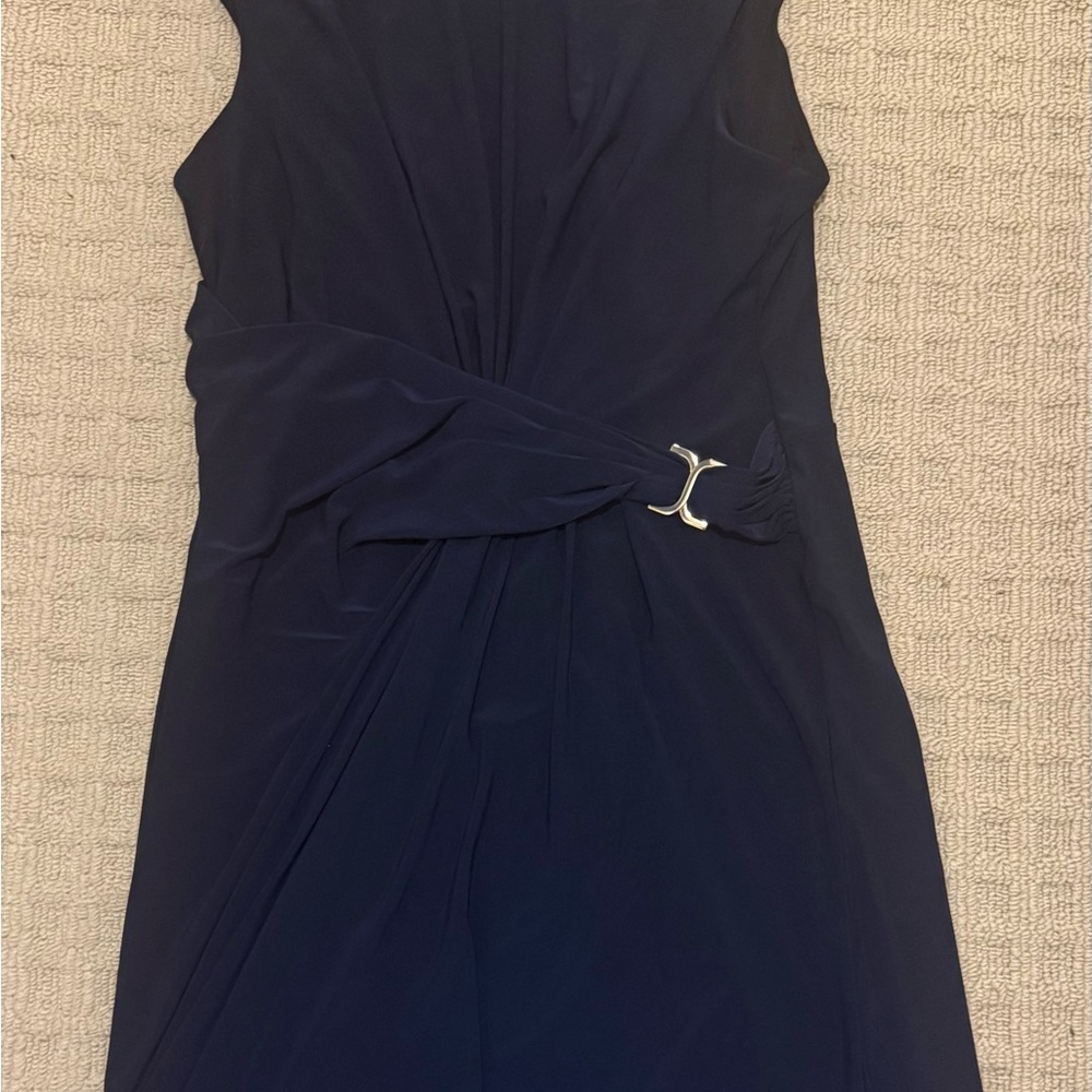 WHITE HOUSE BLACK MARKET Navy Blue Sleeveless Dress